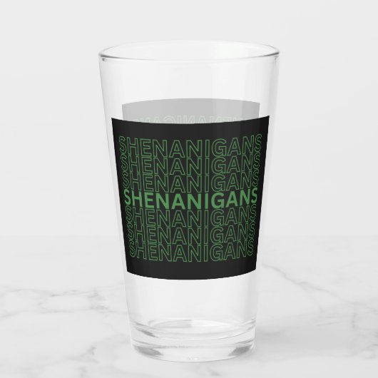  Shenanigans St. Patrick's Day Glas (Achterkant)