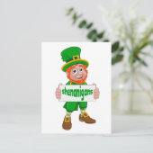Shenanigans St. Patrick's Day Leprechaun St Pattys Briefkaart (Staand voorkant)