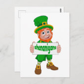 Shenanigans St. Patrick's Day Leprechaun St Pattys Briefkaart (Voorkant / Achterkant)