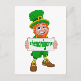 Shenanigans St. Patrick's Day Leprechaun St Pattys Briefkaart