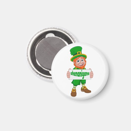 Shenanigans St. Patrick's Day Leprechaun St Pattys Magneet (Voorkant / Achterkant)