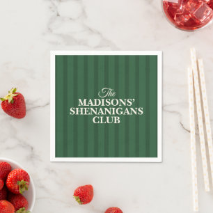 Shenanigans St. Patricks Vintage Groene Strepen Servet