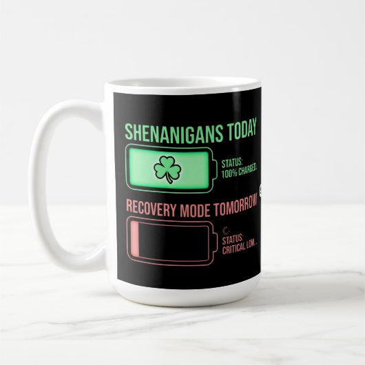 Shenanigans Vandaag Hersteldus Morgen Grappig Koffiemok (Links)