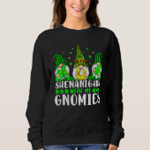 Shenanigans With My Gnomies Shamrock St Patrick's Trui (Voorkant)