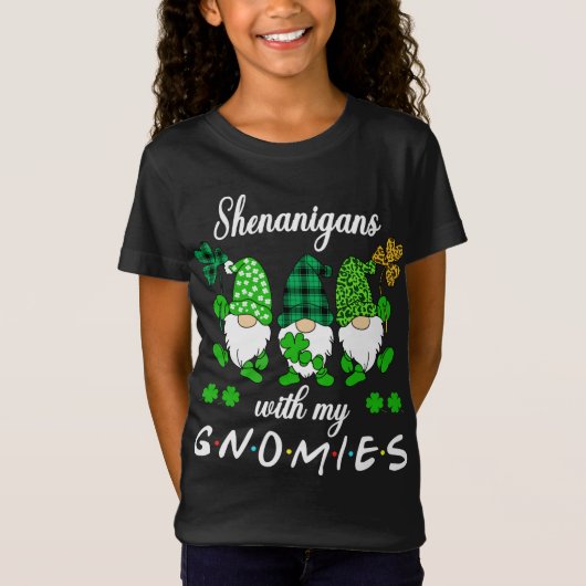 Shenanigans With My Gnomies St Patrick's Day Gnome T-shirt (Voorkant)