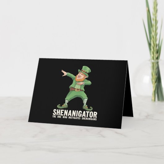 Shenanigator Dabbing Kabouter St. Patrick's Dag Bedankkaart (Voorkant)