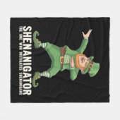 Shenanigator Dabbing Leprechaun St Patrick's Day Fleece Deken (Voorkant (Horizontaal))