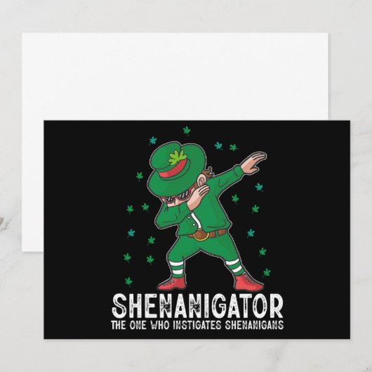 Shenanigator Dabbing St Patrick's Day Shenanigans Kaart (Voorkant / Achterkant)