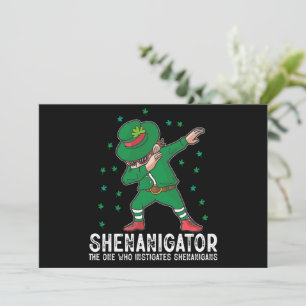Shenanigator Dabbing St Patrick's Day Shenanigans Kaart