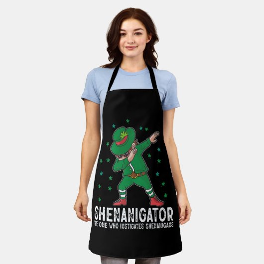 Shenanigator Dabbing St Patrick's Day Shenanigans Schort (Gedragen)