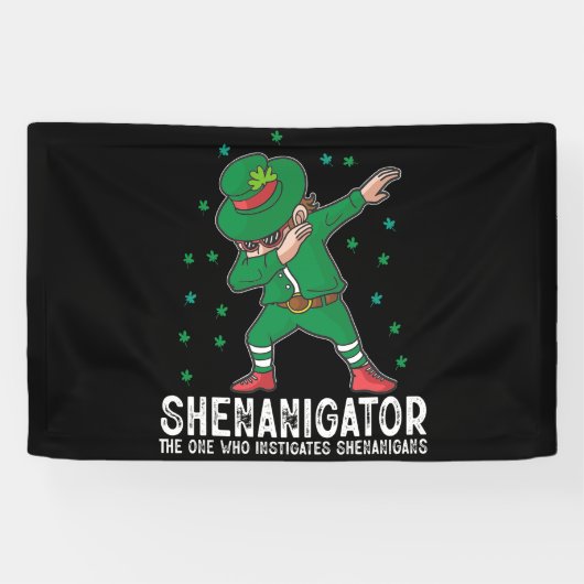 Shenanigator Dabbing St Patrick's Day Shenanigans Spandoek (Horizontaal)