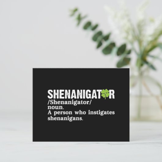 Shenanigator Definitie St Patricks Dag Briefkaart (Staand voorkant)