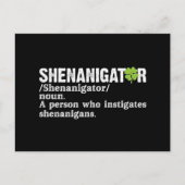 Shenanigator Definitie St Patricks Dag Briefkaart (Voorkant)