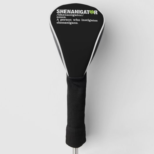 Shenanigator Definitie St Patricks Dag Golfheadcover (Voorkant)
