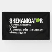 Shenanigator Definitie St Patricks Dag Spandoek (Horizontaal)