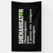 Shenanigator Definitie St Patricks Dag Spandoek (Verticaal)