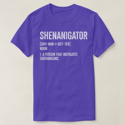 Shenanigator Definition Funny Drink Lover Coupl T-shirt (Design voorkant)