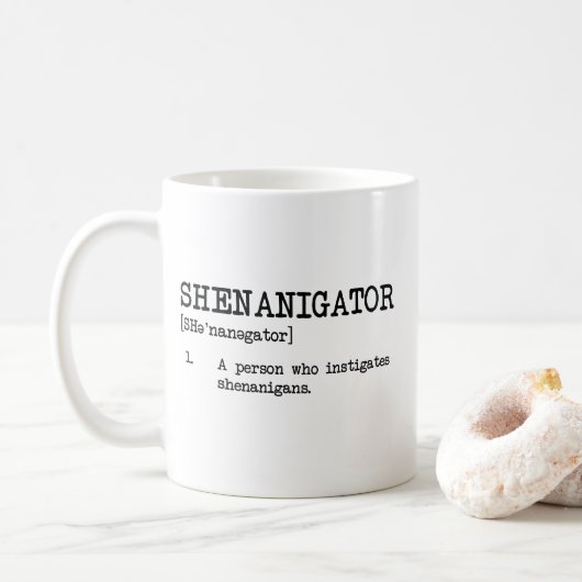 Shenanigator Definition Funny St Patrick's Day Koffiemok (Met donut)
