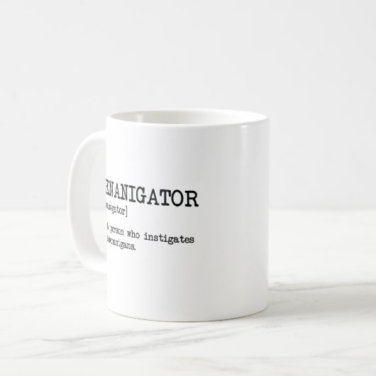 Shenanigator Definition Funny St Patrick's Day Koffiemok (Voorkant links)