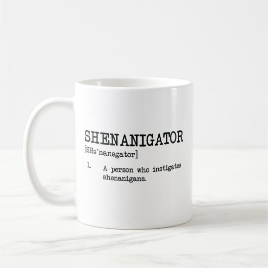Shenanigator Definition Funny St Patrick's Day Koffiemok (Links)