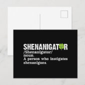 Shenanigator Definition St Patricks Day Feestdagenkaart (Voorkant / Achterkant)
