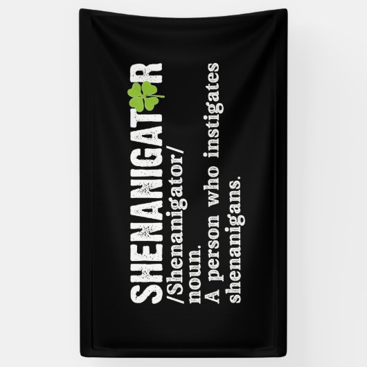 Shenanigator Definition St Patricks Day Spandoek (Verticaal)