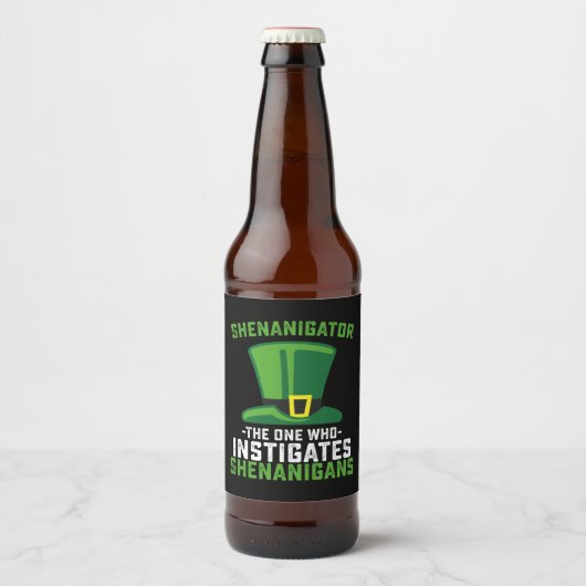 Shenanigator degene die Shenanigans aanzet Bier Etiket (Voorkant)