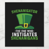 Shenanigator degene die Shenanigans aanzet Wijn Etiket (Enkel label)