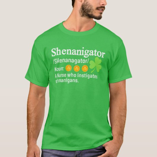 Shenanigator een verpleegster die Shenanigans stim T-shirt (Voorkant)