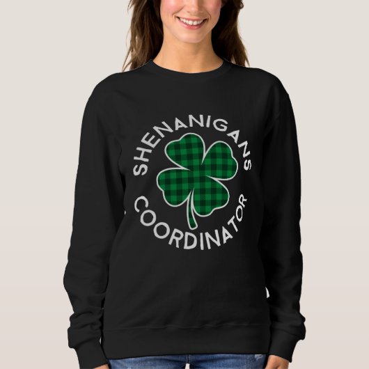 Shenanignas Coordinator Plaid Lucky C St Patrick's Trui (Voorkant)