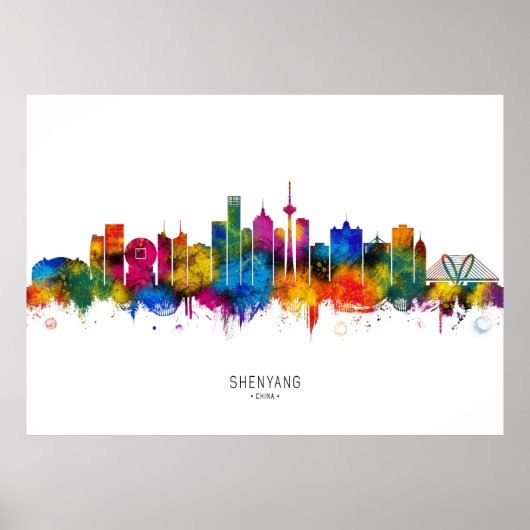 Shenyang China Silhouet Poster (Voorkant)