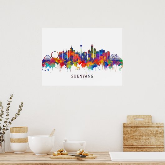 Shenyang China Skyline Poster (Keuken)