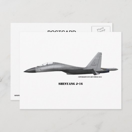 Shenyang J-16 Briefkaart (Voorkant / Achterkant)