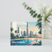 Shenzhen, China Briefkaart (Staand voorkant)