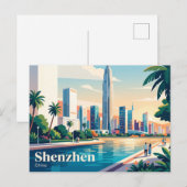 Shenzhen, China Briefkaart (Voorkant / Achterkant)