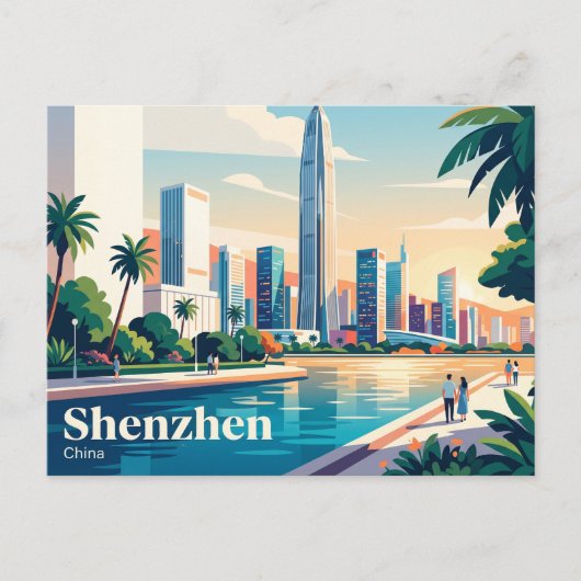 Shenzhen, China Briefkaart (Voorkant)