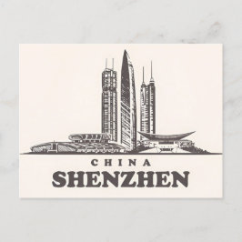  Shenzhen China Chinese Travel waterverf Briefkaart