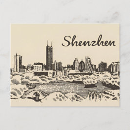  Shenzhen China Chinese Travel waterverf Briefkaart