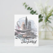  Shenzhen China Chinese Travel waterverf Briefkaart (Staand voorkant)