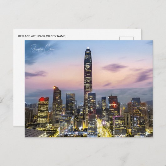  Shenzhen China Chinese Travel waterverf Briefkaart (Voorkant / Achterkant)