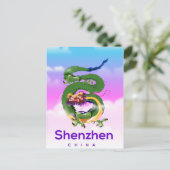 Shenzhen China Dragon-reisposter Briefkaart (Staand voorkant)