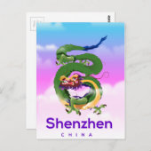 Shenzhen China Dragon-reisposter Briefkaart (Voorkant / Achterkant)