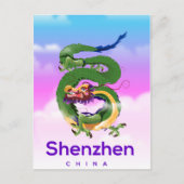 Shenzhen China Dragon-reisposter Briefkaart (Voorkant)