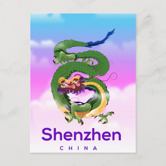 Shenzhen China Dragon-reisposter Briefkaart (Voorkant)