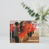 Shenzhen, China - Fan Dances Briefkaart (Staand voorkant)