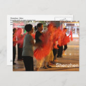 Shenzhen, China - Fan Dances Briefkaart (Voorkant / Achterkant)