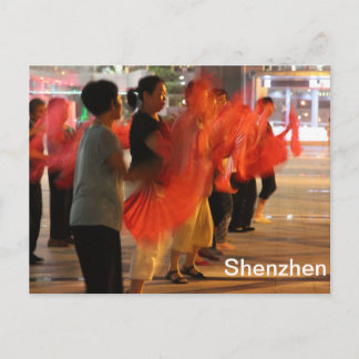 Shenzhen, China - Fan Dances Briefkaart