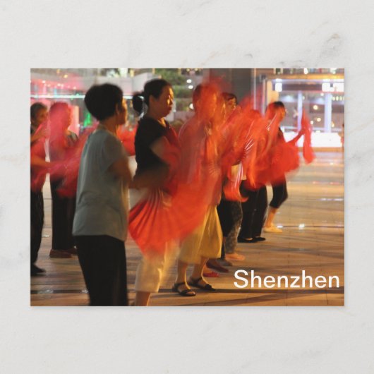 Shenzhen, China - Fan Dances Briefkaart (Voorkant)
