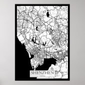 Shenzhen China Map Poster (Voorkant)