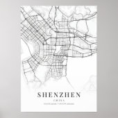 Shenzhen Stadsplattegrond Poster (Voorkant)